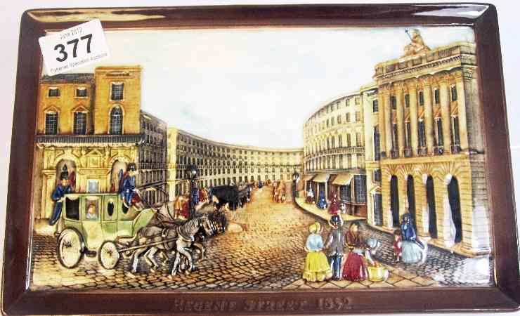 Appraisal: Beswick Rectangular Embossed Wall Plaque featuring Regent Street