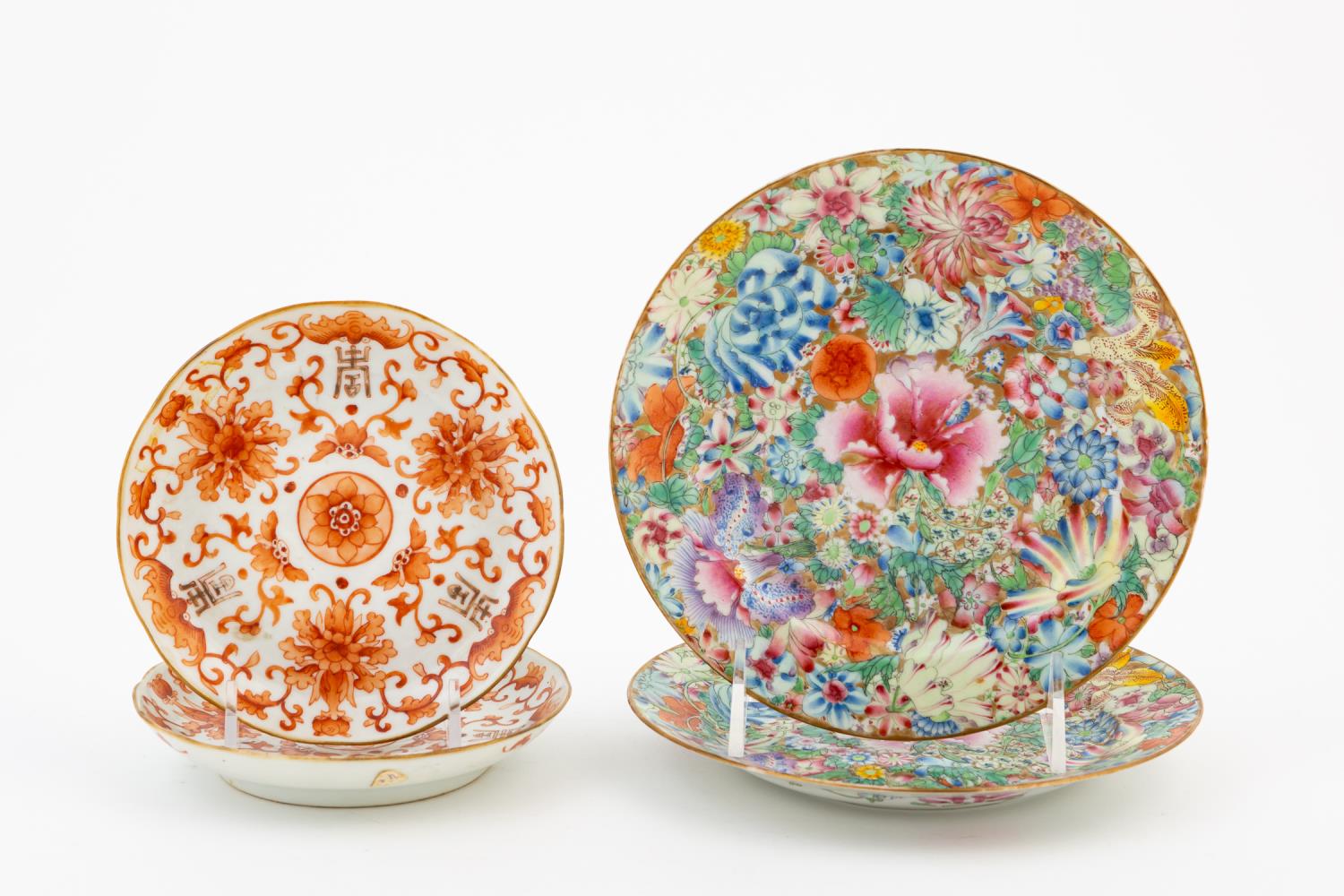 Appraisal: FOUR CHINESE PORCELAIN PLATES Four Chinese porcelain plates comprising two