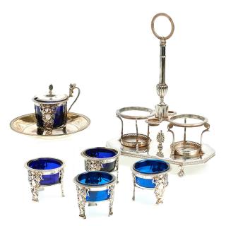 Appraisal: Assembled set Charles X silver table accessories Assembled set Charles