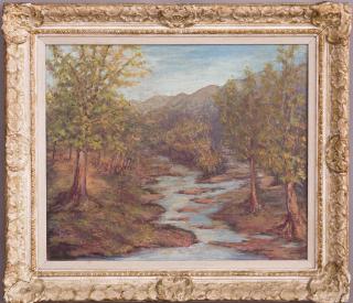 Appraisal: American School Southwestern River Landscape American School Southwestern River Landscape