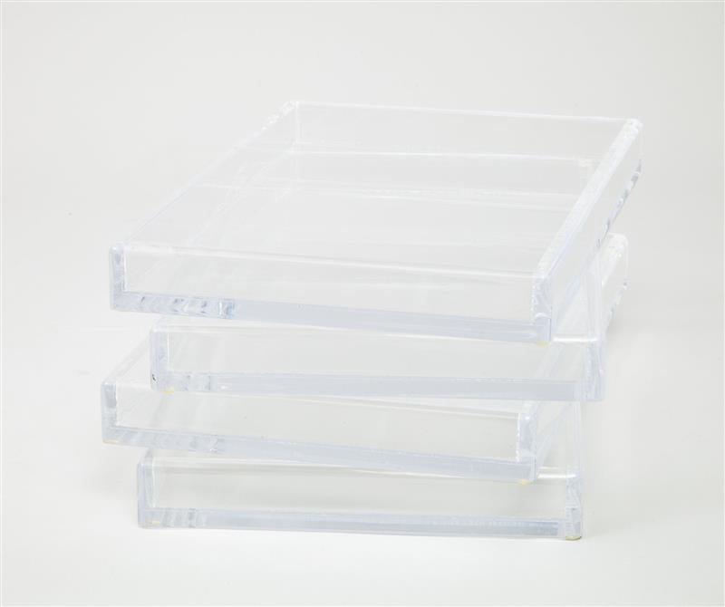 Appraisal: Four Trays Lucite x x in Estimate -