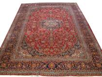 Appraisal: A Persian Kashan Carpet C 's Low medium height pile