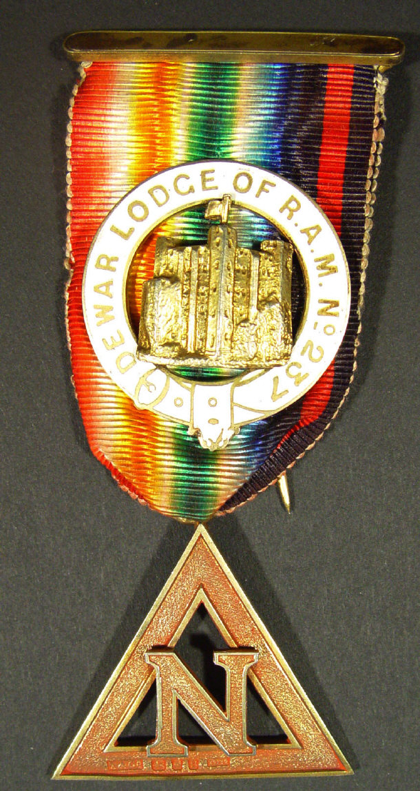 Appraisal: Silver gilt and enamel Masonic medal for the Dewar Lodge