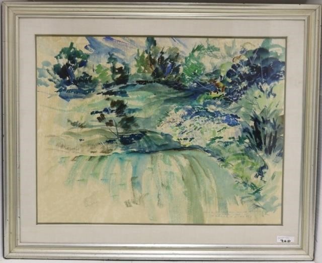 Appraisal: ARTHUR KELLY DAVID HEALY - VT CALIF WATERCOLOR TITLED THE