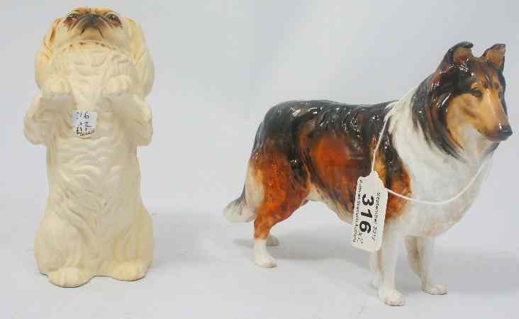 Appraisal: Royal Doulton Medium Sized Collie HN and Begging Pekinese in