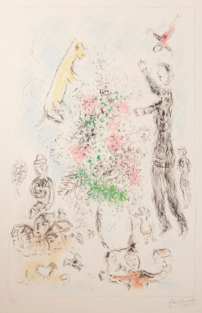 Appraisal: MARC CHAGALL French - Les Lilas M lithograph sight x