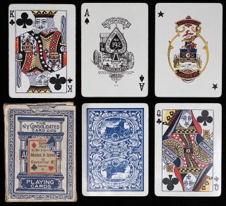 Appraisal: New York Consolidated Card Co Automobile Playing Cards New York