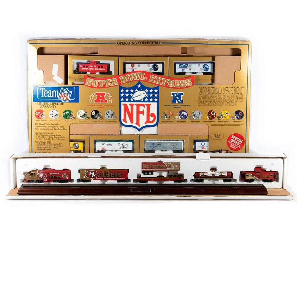 Appraisal: HO Scale ers Commemorative Set NFL Super Bowl Express Danbury