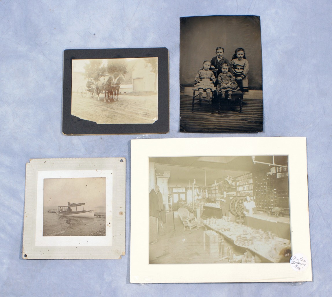 Appraisal: Photography tintypes CDVs snapshots and cabinet cards more than pieces