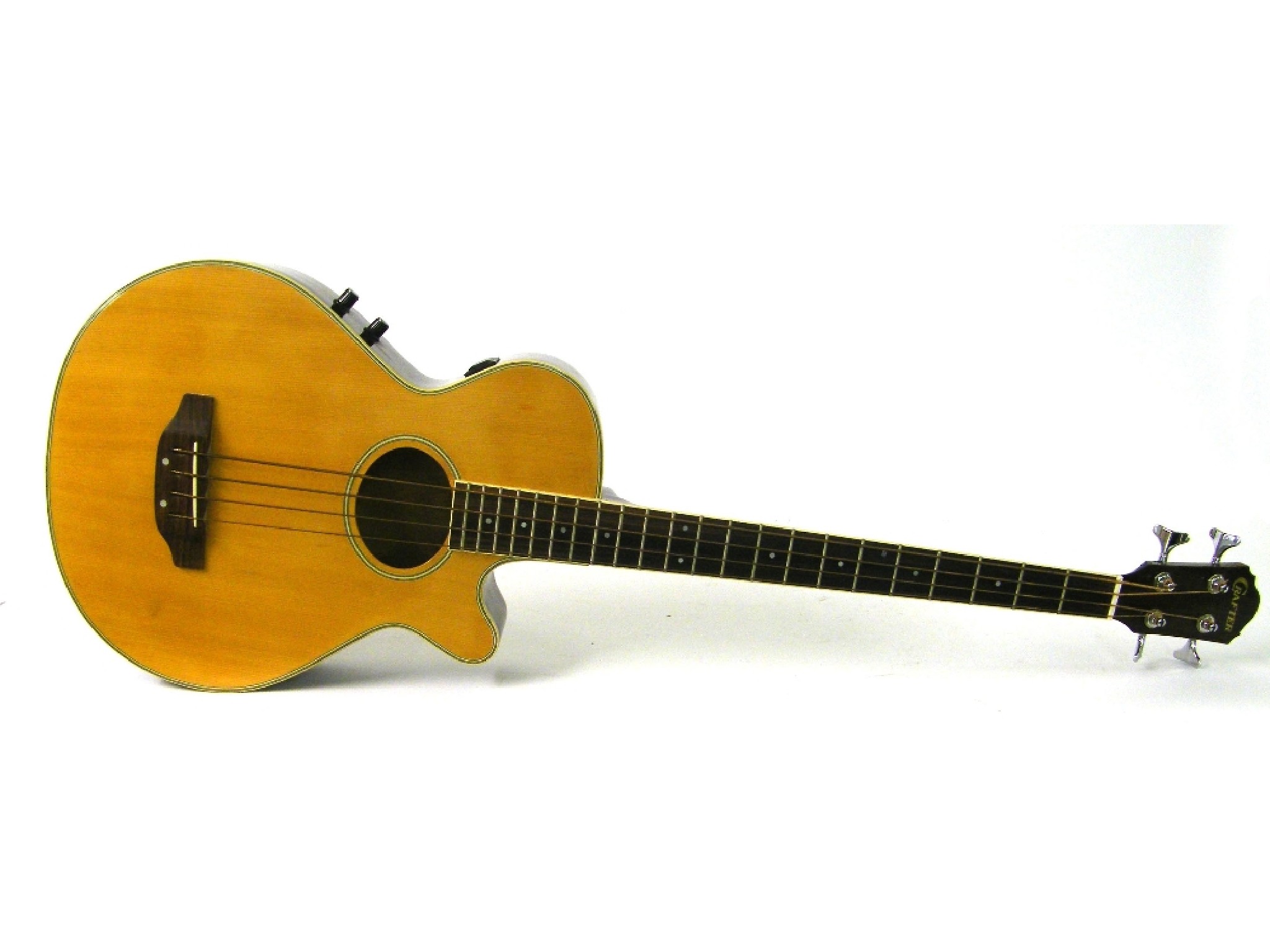 Appraisal: Crafter electro-acoustic bass guitar natural finish synthetic rosewood back and