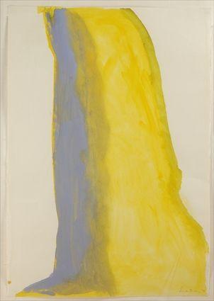 Appraisal: HELEN FRANKENTHALER b STUDY FOR ORANGE DOWNPOUR Acrylic on paper