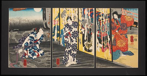 Appraisal: Utagawa School th Century Twenty-three woodblock prints Including one chuban