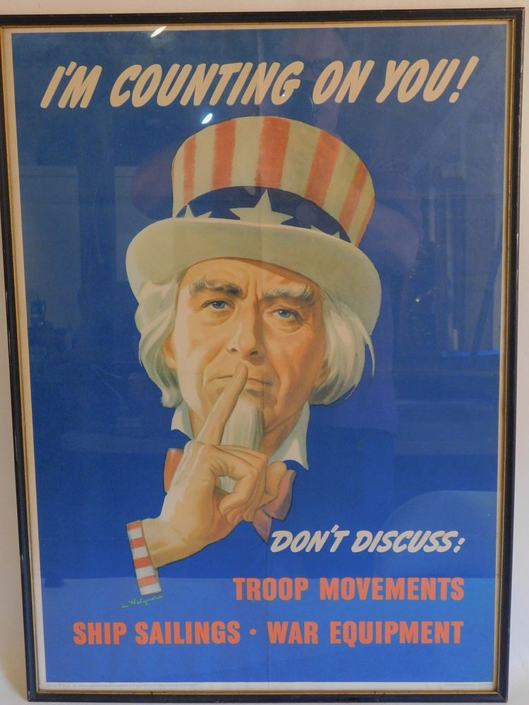 Appraisal: WWII POSTER - UNCLE SAM BY HELGUERA WWII poster depicting