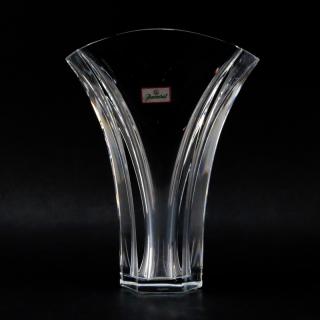 Appraisal: Baccarat Gingko Clear Crystal Vase in Original Box Baccarat Gingko