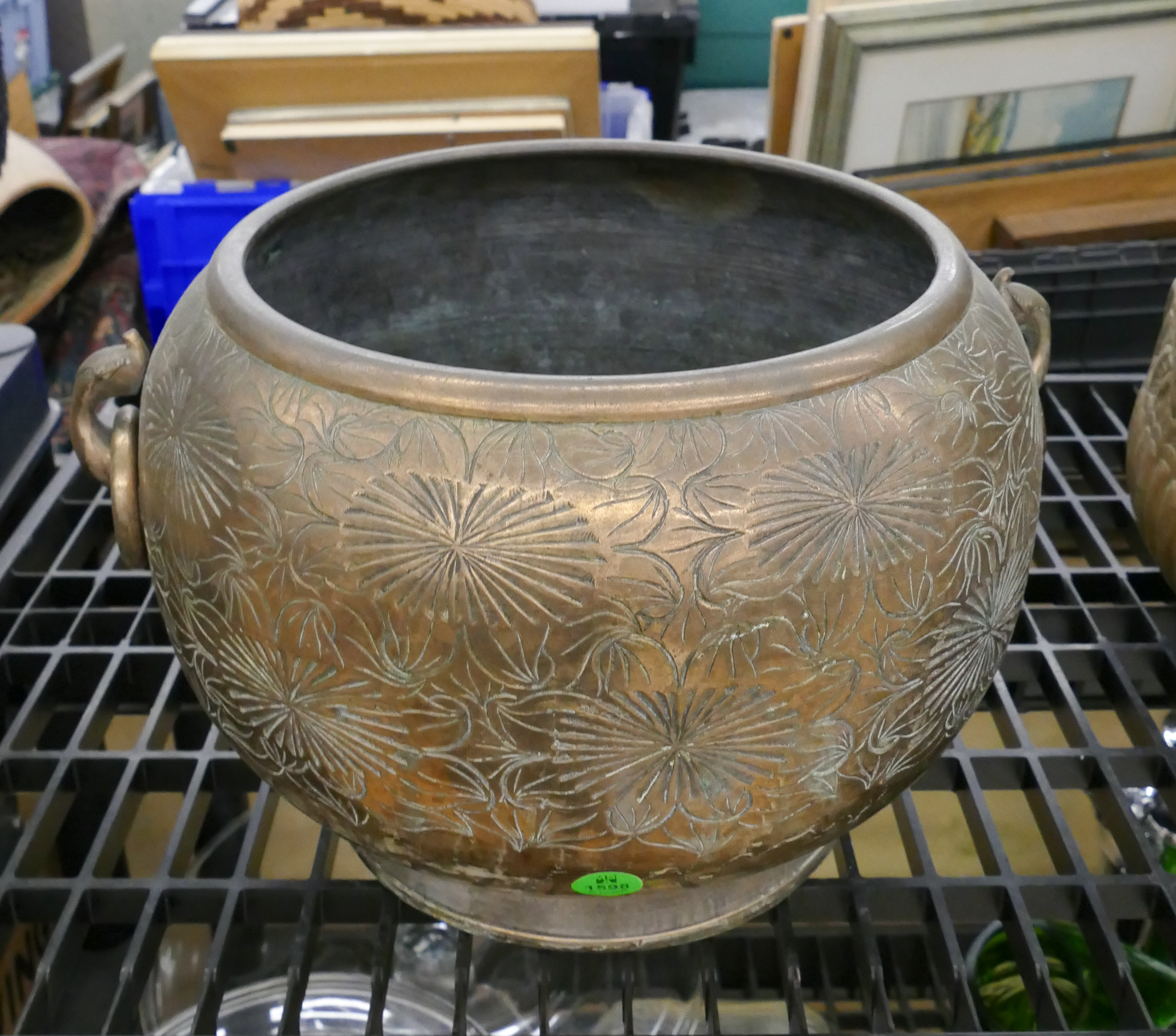 Appraisal: Old Japanese Brass Hibachi- '' diameter