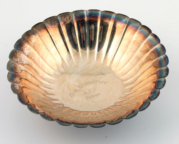 Appraisal: Fluted circular form engraved Gen Lemnitzer R C C Tokyo