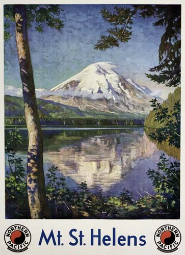 Appraisal: GUSTAV KROLLMAN MT ST HELENS Circa x inches Condition B