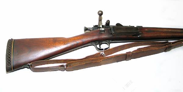 Appraisal: A sporterized U S Model Krag-Jorgensen bolt action rifle Serial