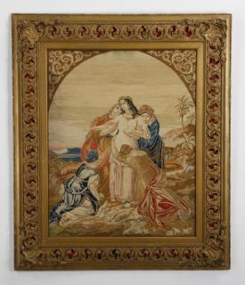 Appraisal: th c framed Continental needlepoint th century Continental needlepoint depicting