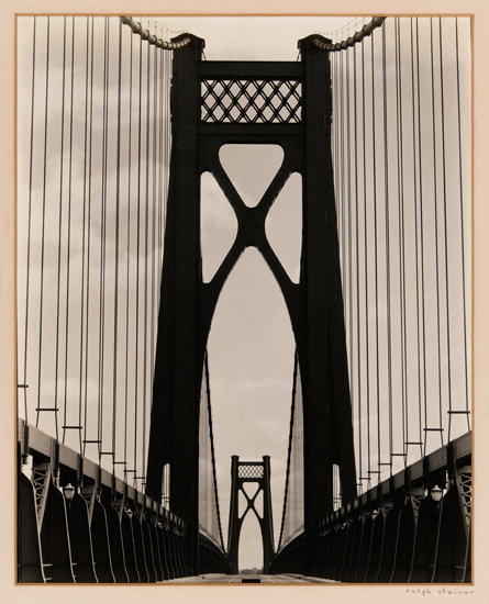 Appraisal: STEINER RALPH - Poughkeepsie Bridge Silver print x inches x