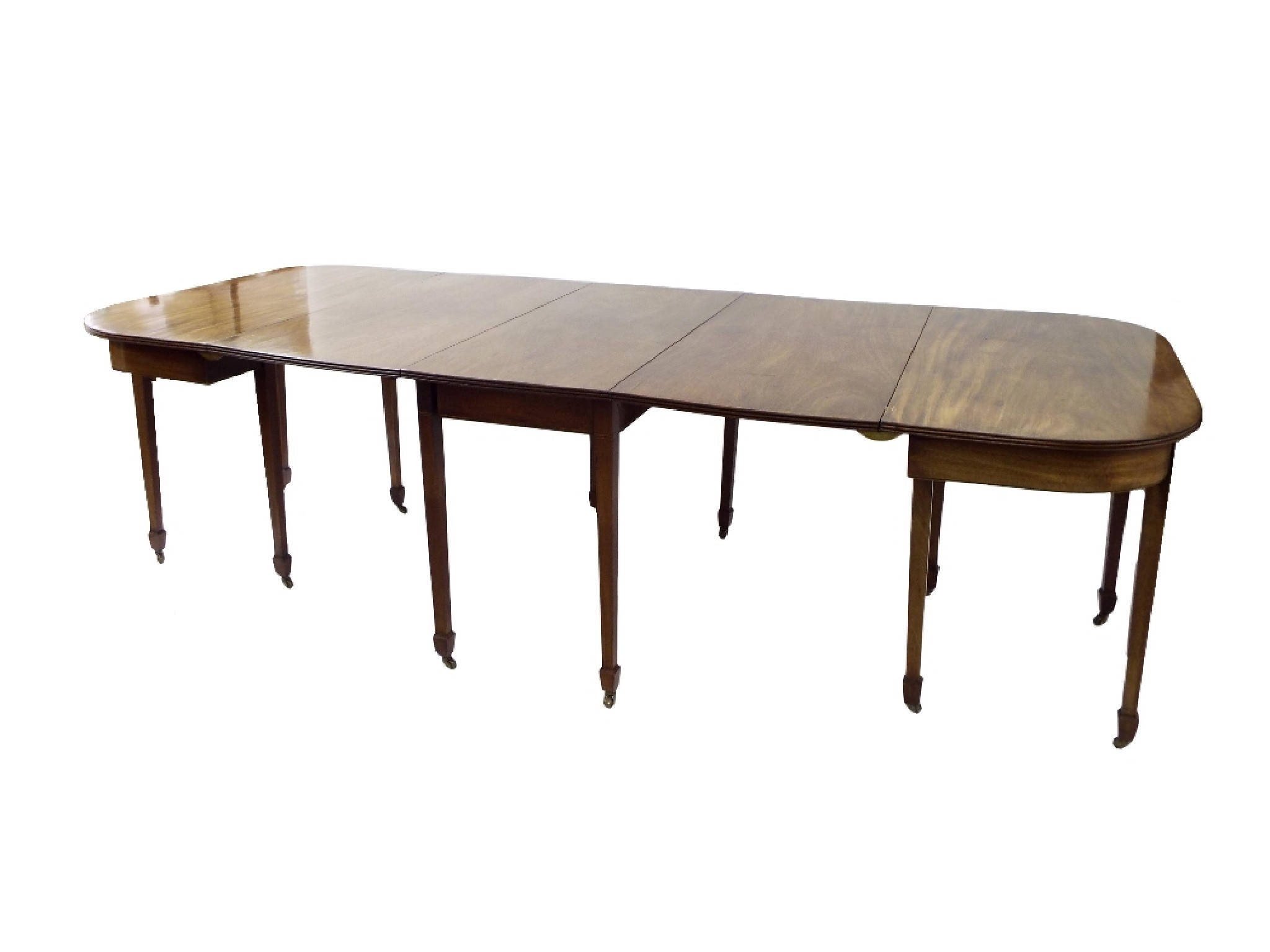 Appraisal: Good Georgian mahogany D-end dining table in three sections with