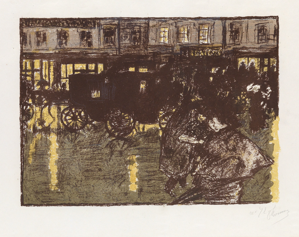 Appraisal: PIERRE BONNARD Rue le Soir sous la Pluie Color lithograph