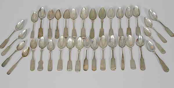 Appraisal: American Coin Silver Teaspoons American A th century a group