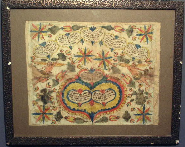 Appraisal: Pennsylvania German Franklin County fraktur Lieb Family dated with colorful