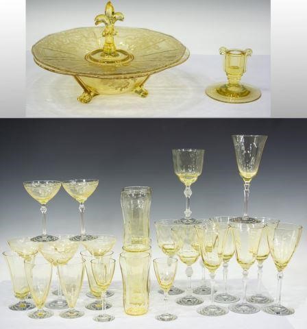 Appraisal: lot of Elegant glass stemware and tableware including Fostoria topaz