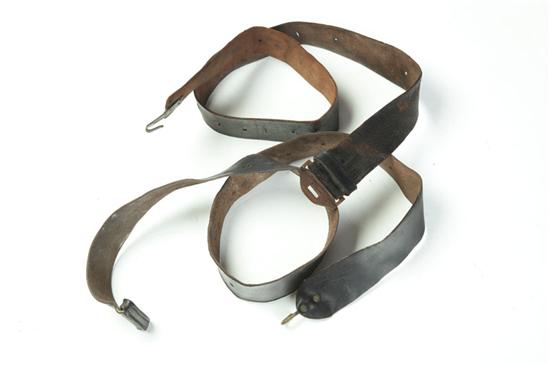 Appraisal: TWO CIVIL WAR-ERA RIFLE SLINGS Includes a sling marked for