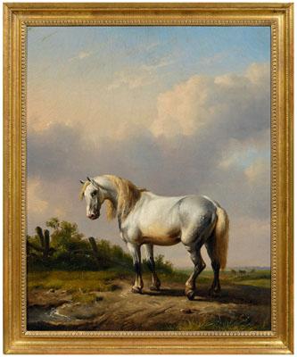 Appraisal: Painting attributed to Verboeckhoven Eugene Joseph Verboeckhoven Belgian - white