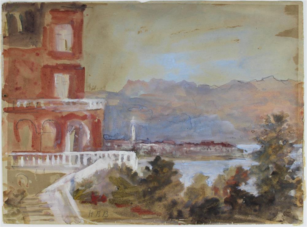 Appraisal: HERCULES BRABAZON BRABAZON BRITISH - MEDITERRANEAN COASTAL SCENE PROBABLY ALASSIO