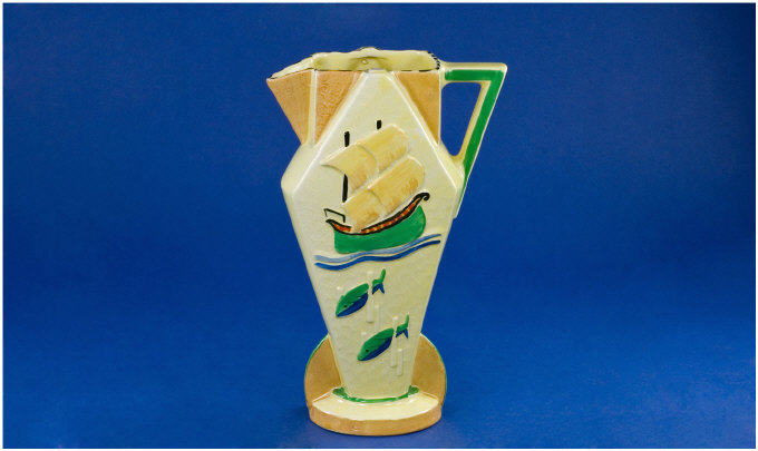 Appraisal: Burleigh Art Deco Lozenge Jug Circa Argosy pattern galleon and