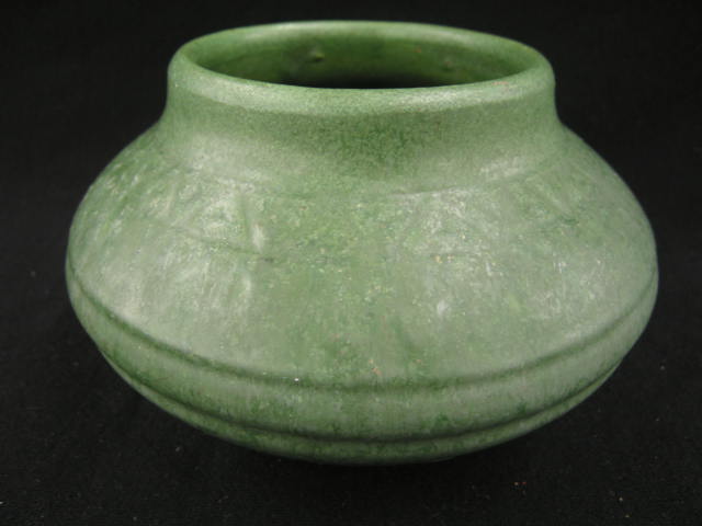 Appraisal: Wheatley Arts Crafts Pottery Vase matte green glaze diameter tall