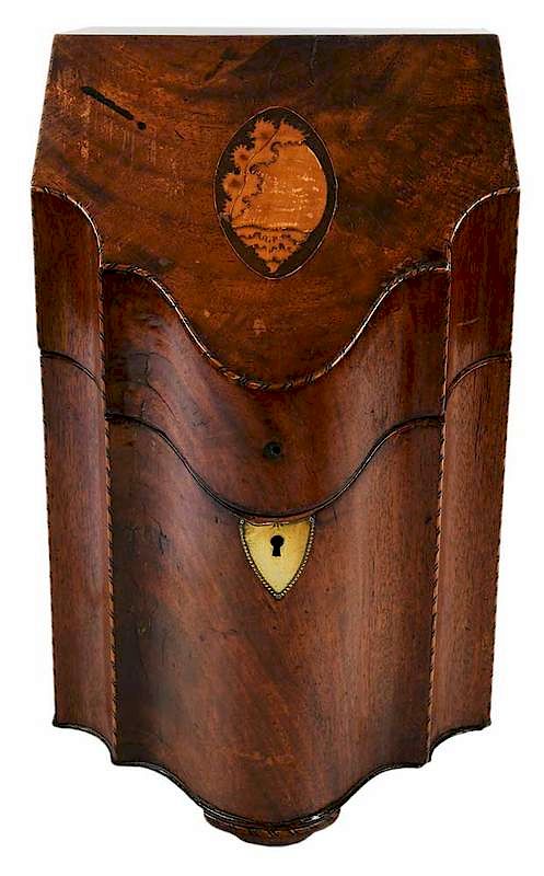 Appraisal: Georgian Mahogany Inlaid Knife Box British late th early th