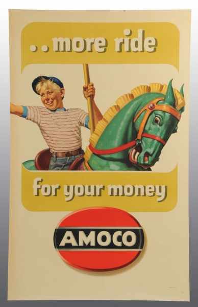 Appraisal: Amoco Boy on Carousel Poster Description s to s Featured