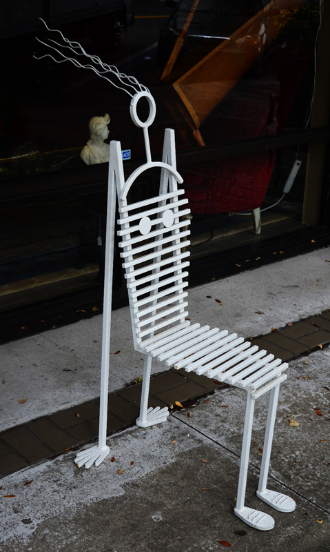 Appraisal: MODERN ART WHITE HUMAN CHAIR SCULPTURE White powder coated steel