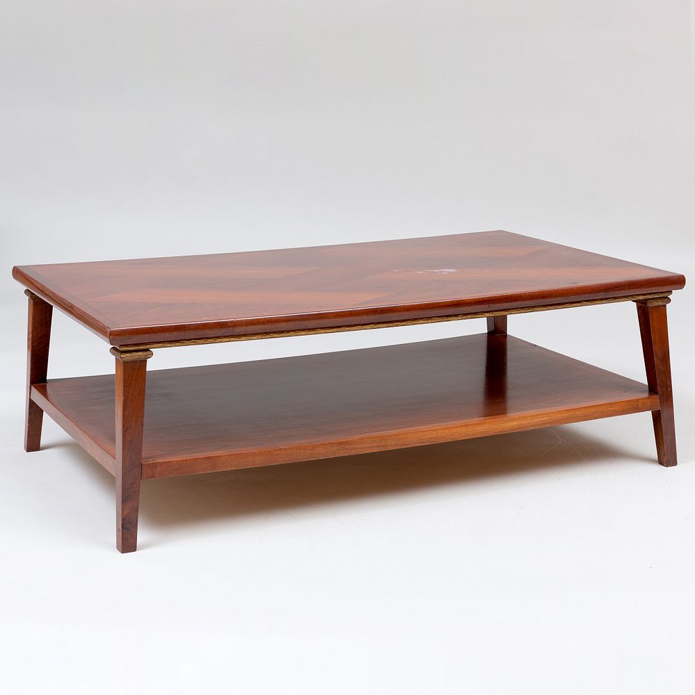 Appraisal: Attributed Alexandre de la Falaise Mahogany Low Table Modern x