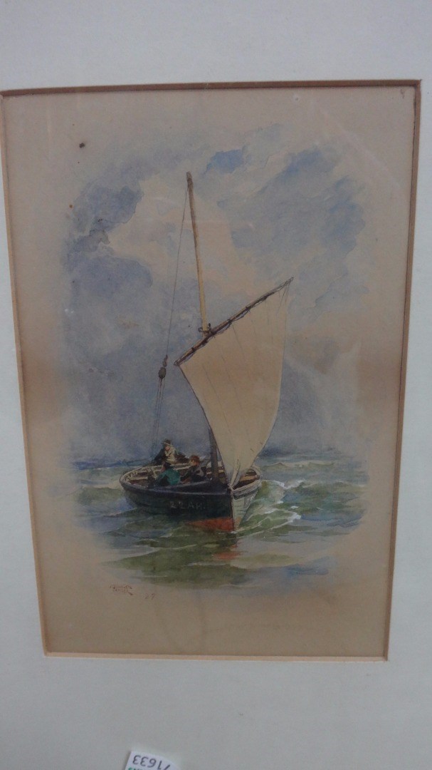 Appraisal: John Simpson Fraser c - Boats in sail a pair