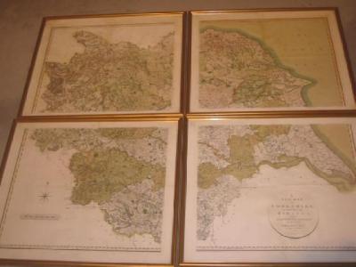 Appraisal: EMANUEL BOWEN Yorkshire divided into its Ridings hand coloured map