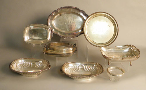 Appraisal: Group of silver plate and weighted sterling