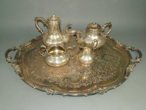 Appraisal: Elkington Co' a Victorian five piece silver plated tea coffee