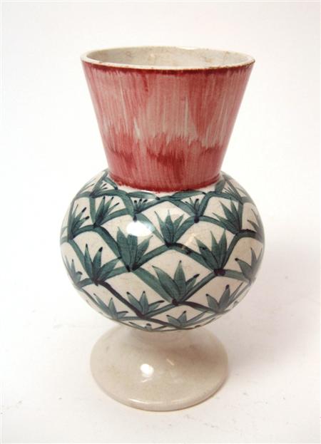 Appraisal: WEMYSS THISTLE VASE EARLY TH CENTURY in the form of