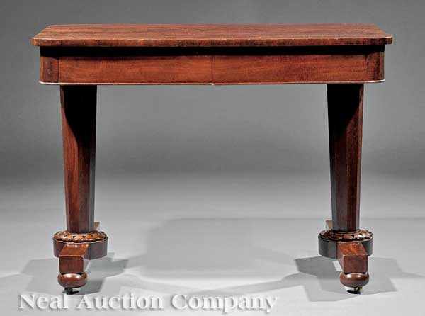 Appraisal: A William IV Mahogany Writing Table c rectangular top frieze