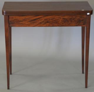 Appraisal: Mahogany Federal style game table ht in wd in dp