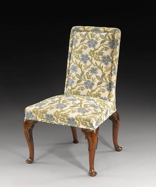 Appraisal: A George II walnut library chair mid th century height