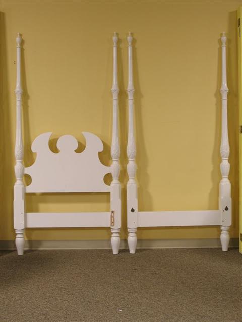 Appraisal: DOROTHY DRAPER WHITE FOUR POSTER BED The original style white