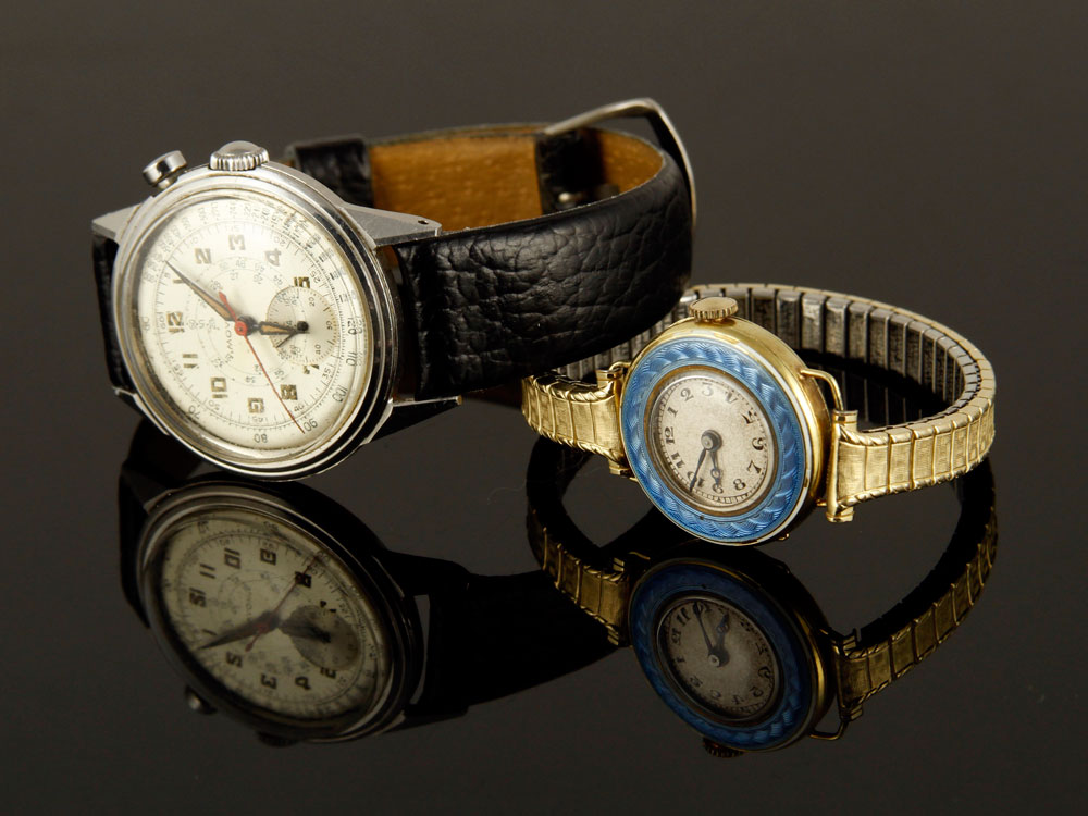 Appraisal: - Wristwatches Lot of two wristwatches to include gentleman's Movado