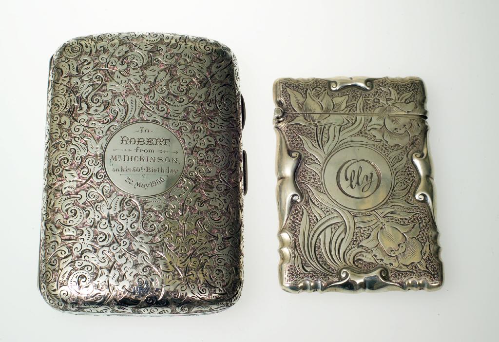 Appraisal: LATE VICTORIAN SILVER CIGARETTE CASE DEAKIN FRANCIS BIRMINGHAM shaped for