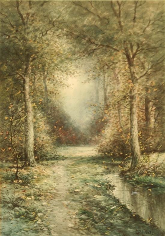 Appraisal: George Ernest Colby American b Stream Through a Forest Landscape